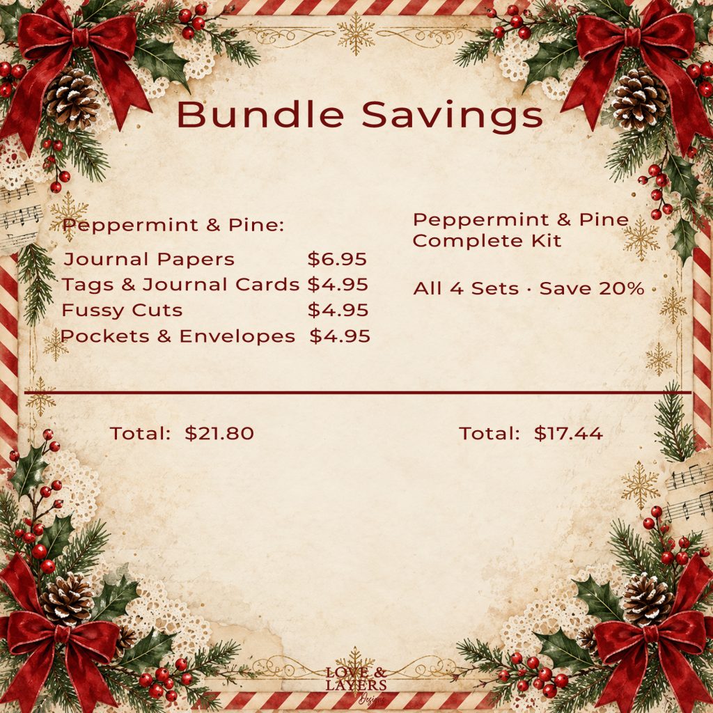Peppermint & Pine bundle savings: all four printable packs for 20% less